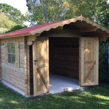 Abri de jardin en bois 2 pentes
